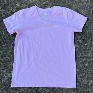Adidas Pink T-Shirt Tee Women’s Size Medium Logo Athletic Top